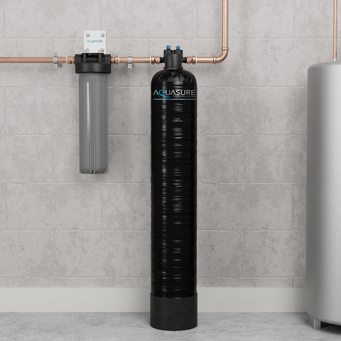 Serene Series | 10 GPM Whole House Salt-Free Water Conditioning/Softening System with Triple Purpose Pre-Filter